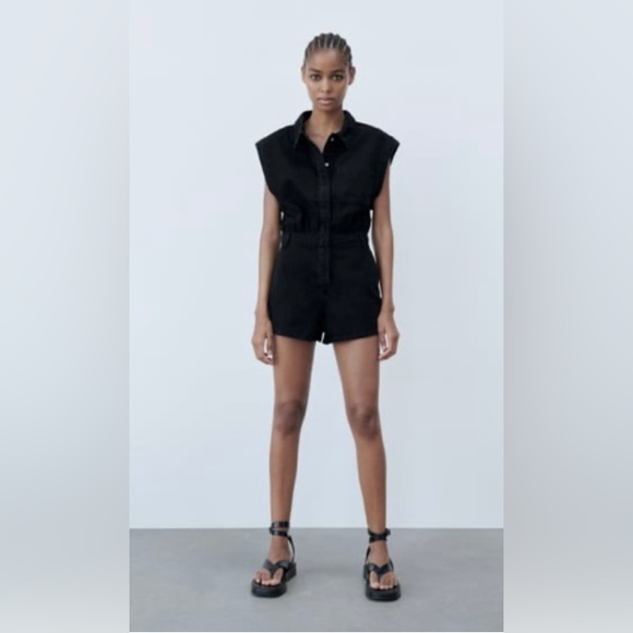 Zara Pants - Zara Short Denim Jumpsuit